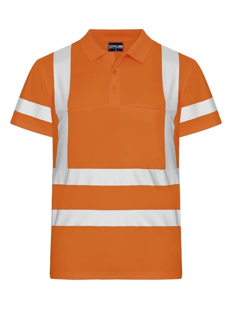 6040 POLO PIQUÉ EN ISO 20471 KLASSE 2/3 - Orange