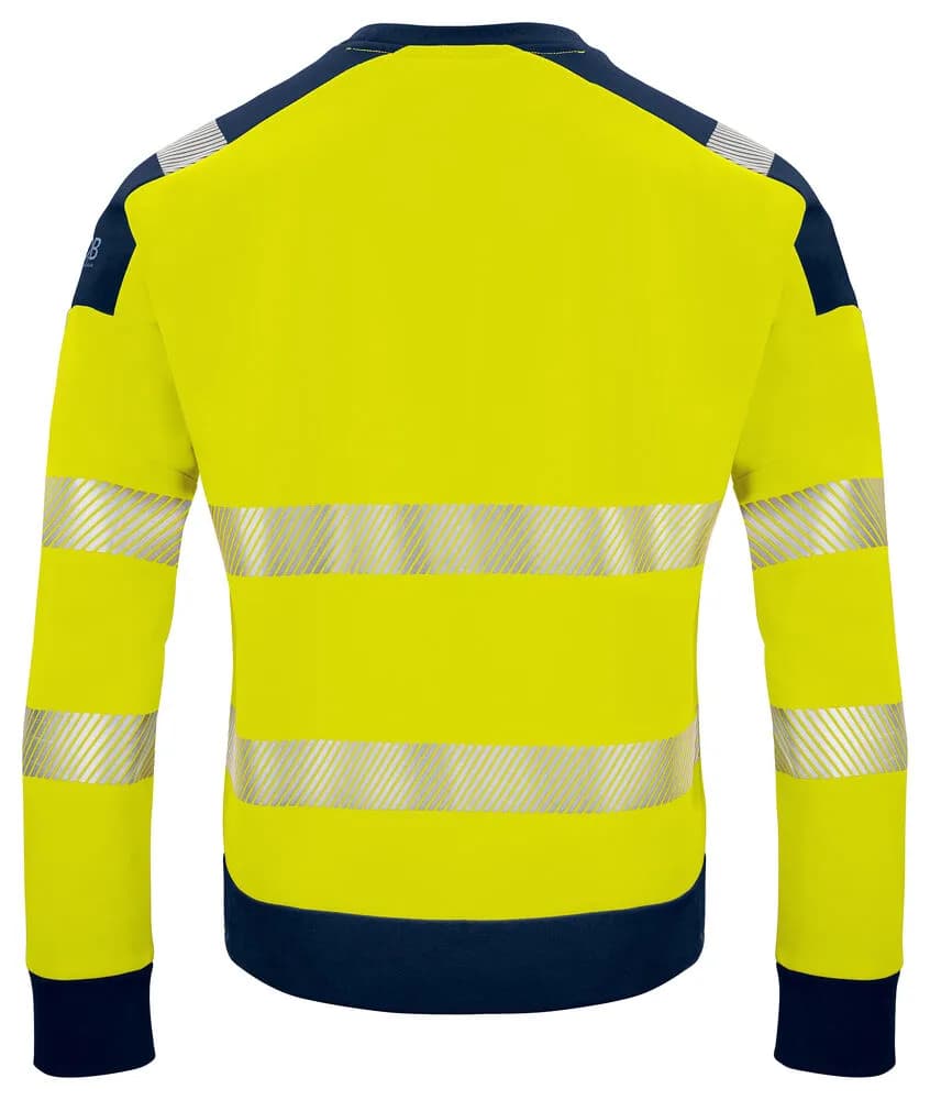 6108 SWEATSHIRT EN ISO 20471 KLASSE 3/2 - Gelb/Marine