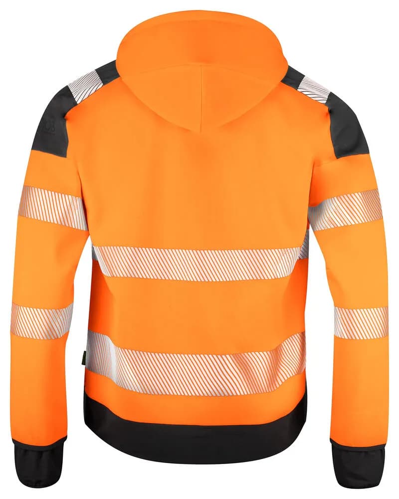 6110 Kapuzenjacke EN ISO 20471 Klasse 3/2 - Orange/Schwarz