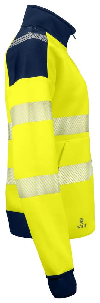 6111 DAMEN SWEATSHIRT EN ISO 20471 KLASSE 3/2 - Gelb/Marine