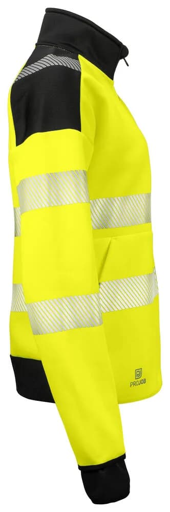 6111 DAMEN SWEATSHIRT EN ISO 20471 KLASSE 3/2 - Gelb/Schwarz