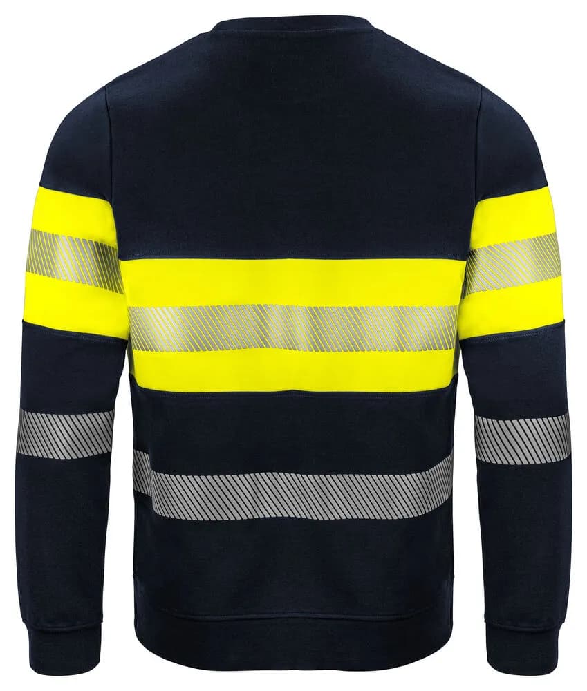 6129 SWEATSHIRT EN ISO 20471 Klasse 1 - Gelb/Marine
