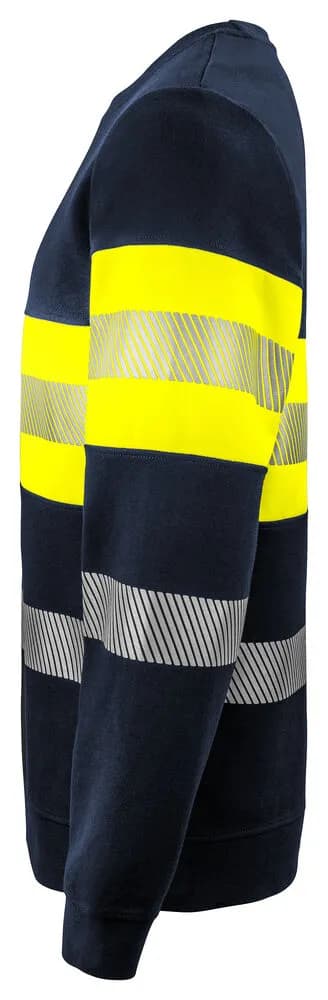 6129 SWEATSHIRT EN ISO 20471 Klasse 1 - Gelb/Marine