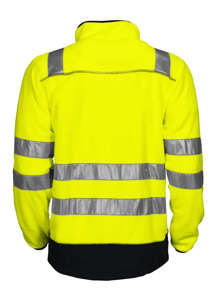 6303 FLEECE JACKE EN ISO20471 KLASSE 3/2 - Gelb/Schwarz
