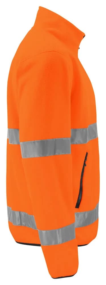 6327 FLEECE JACKE EN ISO 20471 KLASSE 3 - Orange/Schwarz