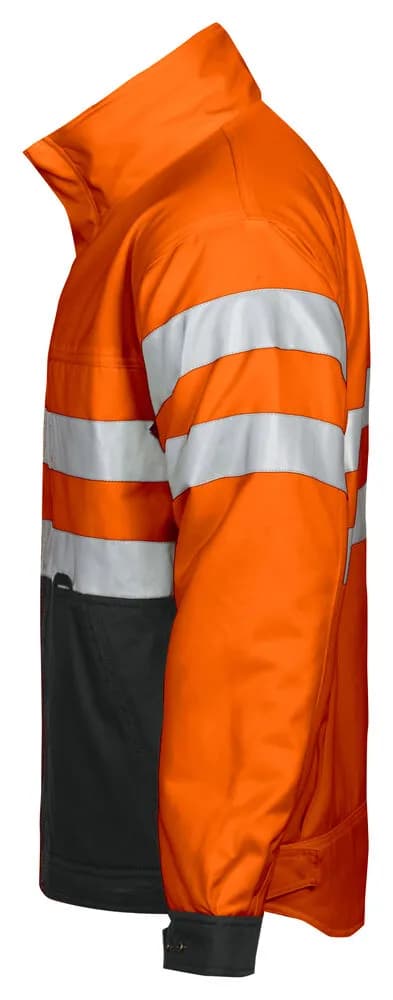 6407 GEFÜTTERTE JACKE EN ISO 20471 KLASSE 3 - Orange/Schwarz