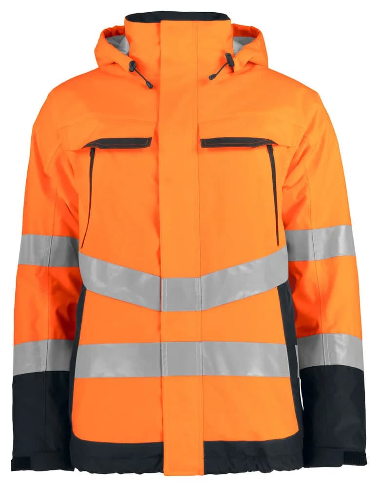 6441 GEFÜTTERTE JACKE EN ISO 20471 KLASSE 3 - Orange/Schwarz