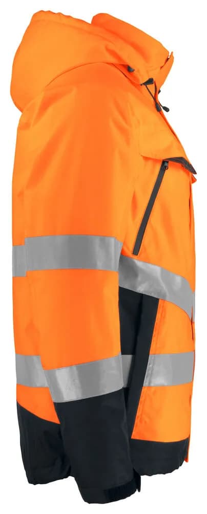 6441 GEFÜTTERTE JACKE EN ISO 20471 KLASSE 3 - Orange/Schwarz