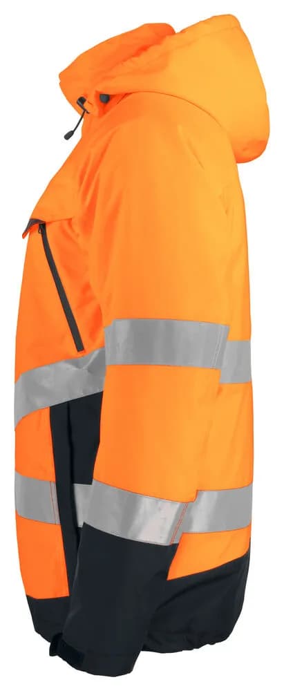 6441 GEFÜTTERTE JACKE EN ISO 20471 KLASSE 3 - Orange/Schwarz