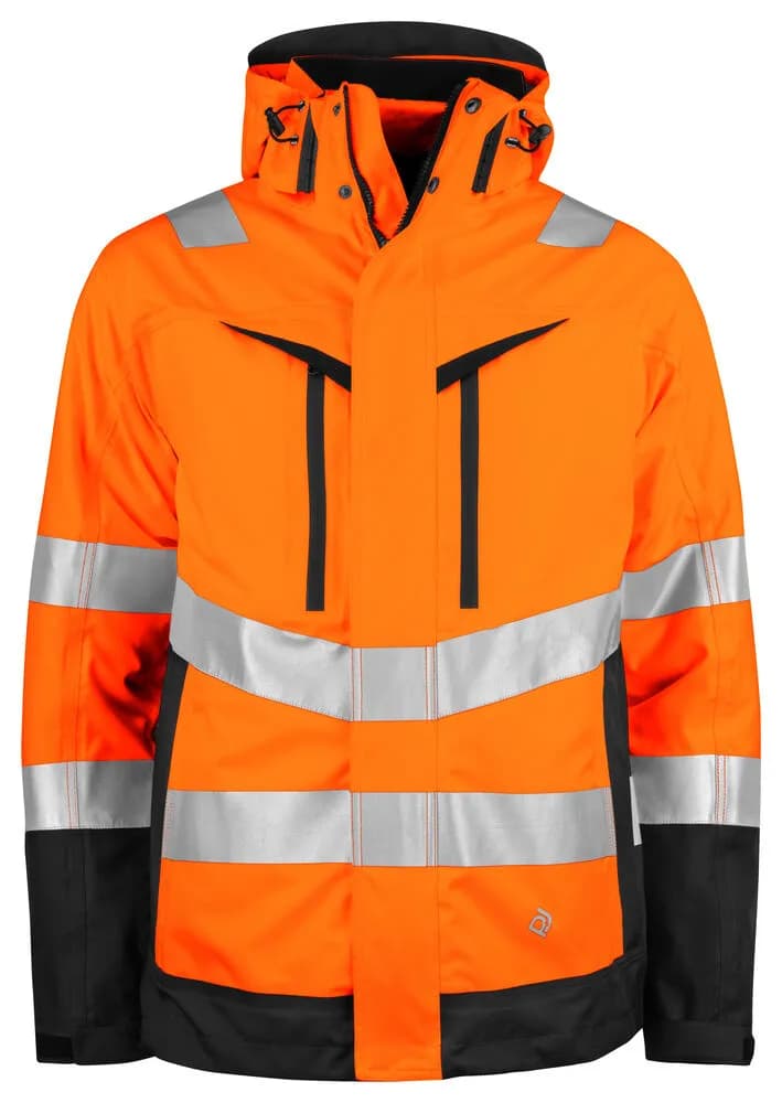 6445 3-IN-1 FUNKTIONSJACKE EN ISO 20471 KLASSE 3/2 - Orange/Schwarz
