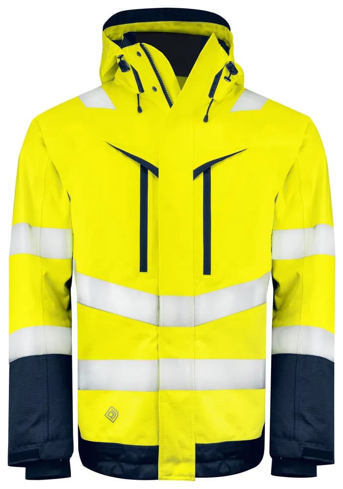 6453 FUNKTIONSJACKE EN ISO 20471 KLASSE 3 - Gelb/Marine