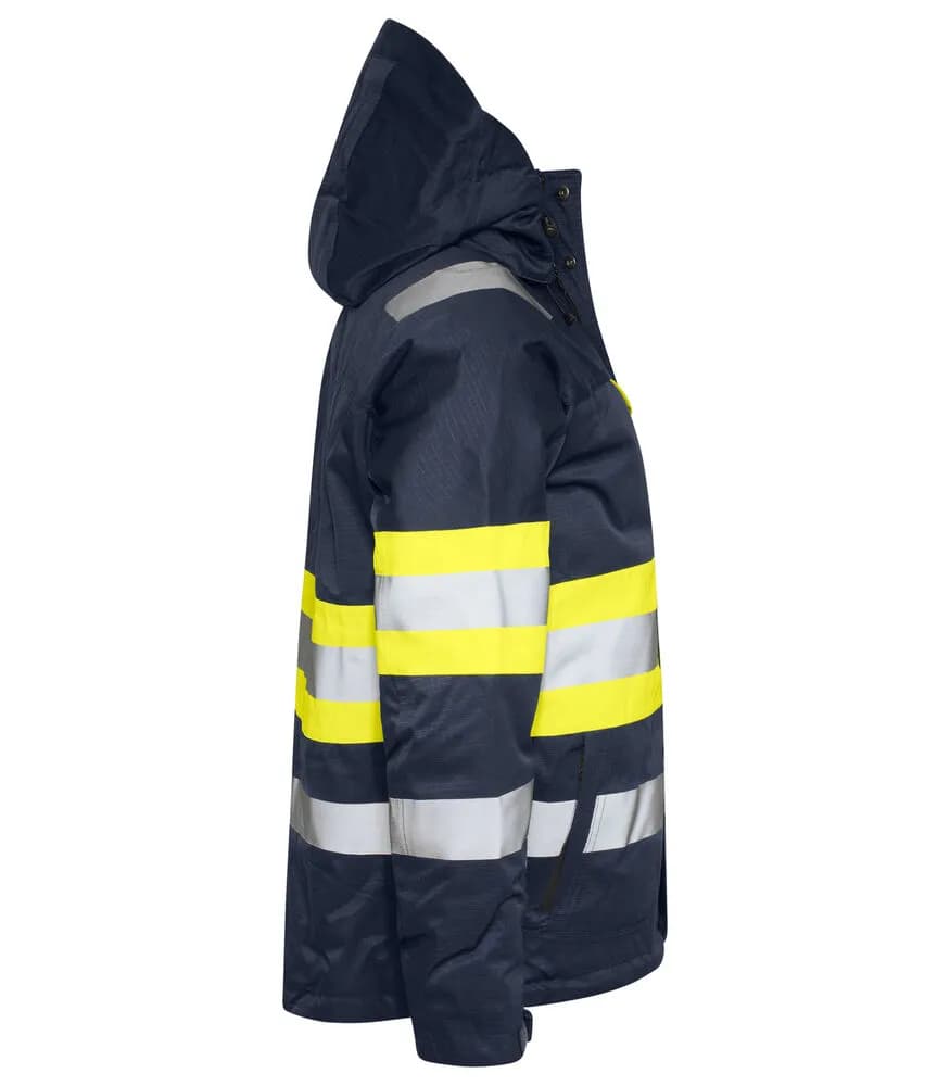 6454 FUNKTIONSJACKE EN ISO 20471 KLASSE 1 - Gelb/Marine