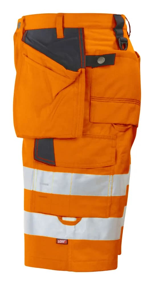 6503 SHORTS EN ISO 20471 KLASSE 2/1 - Orange/Schwarz