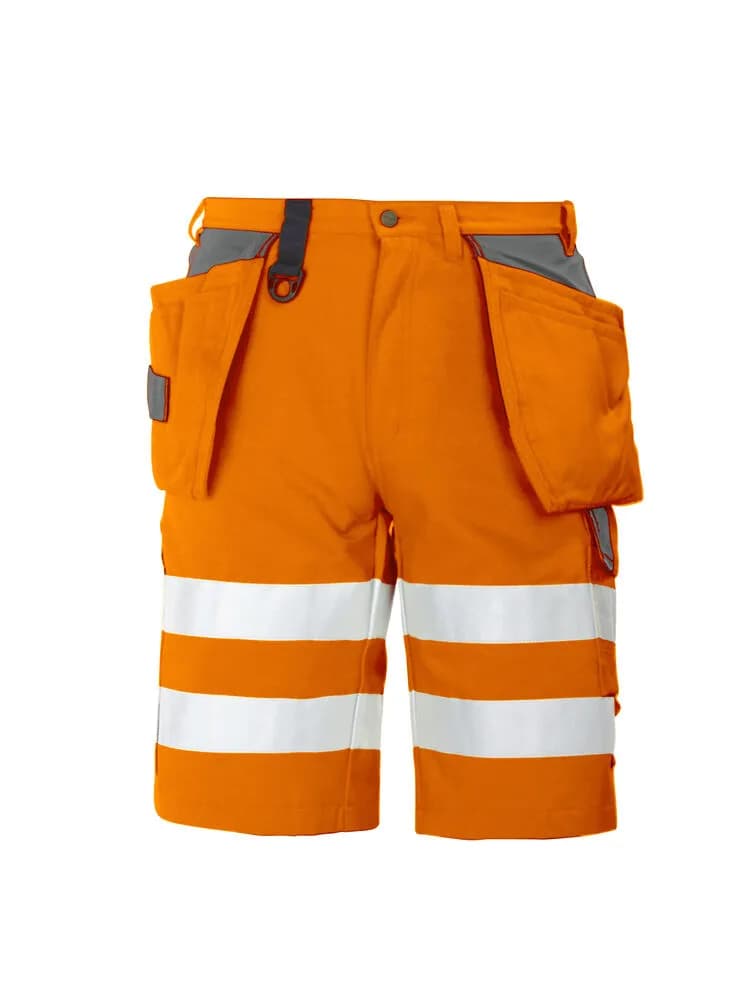 6503 SHORTS EN ISO 20471 KLASSE 2/1 - Orange/Grau