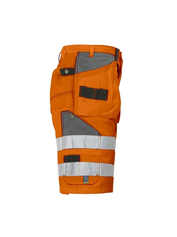 6503 SHORTS EN ISO 20471 KLASSE 2/1 - Orange/Grau