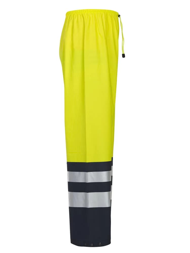 6504 REGENHOSE EN ISO 20471 KLASSE 2 - Gelb/Marine