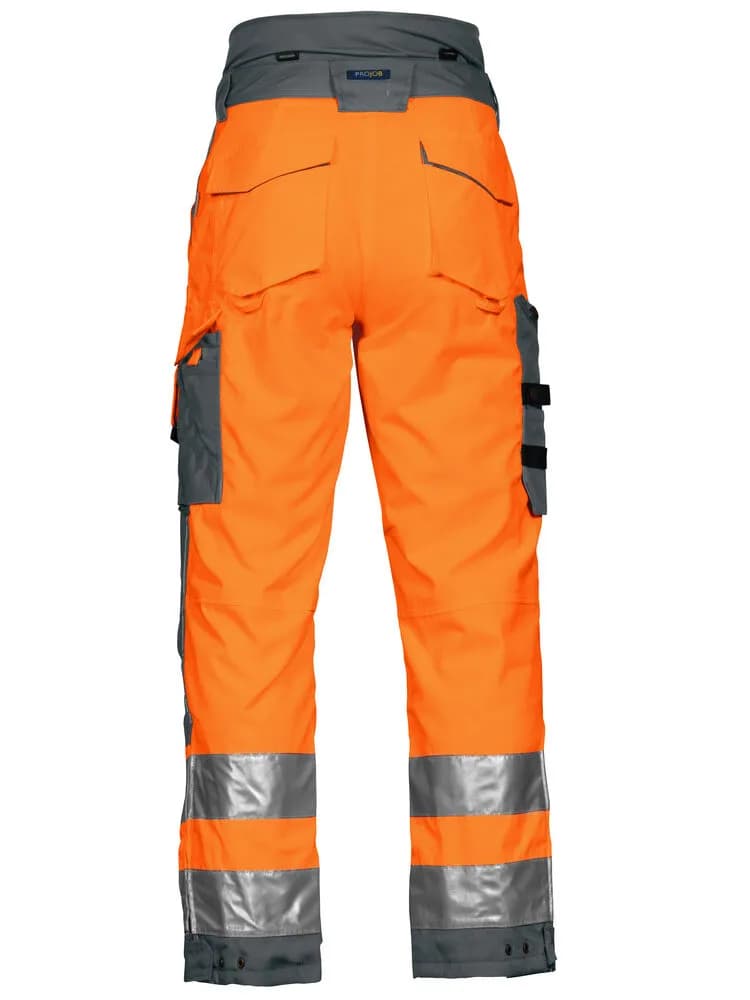 6514 GEFÜTTERTE HOSE HV EN ISO 20471 KLASSE 2 - Orange/Grau