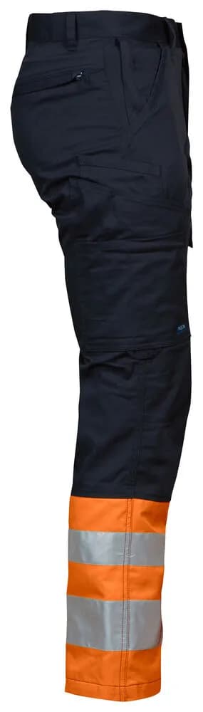 6523 ARBEITSHOSE EN ISO 20471 KLASSE 1 - Orange/Schwarz