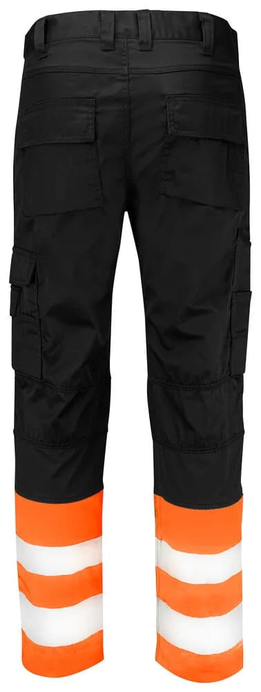 6537 SERVICEHOSE STRETCH EN ISO 20471 KLASSE 1 - Orange/Schwarz