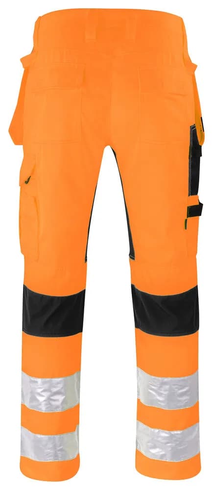 6570 ARBEITSHOSE STRETCH EN ISO 20471 KLASSE 2 - Orange/Schwarz