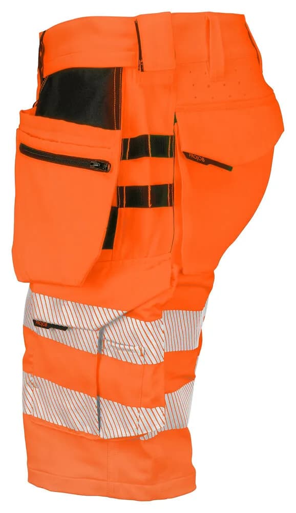 6575 SHORTS STRETCH EN ISO 20471 KLASSE 2/1 - Orange/Schwarz
