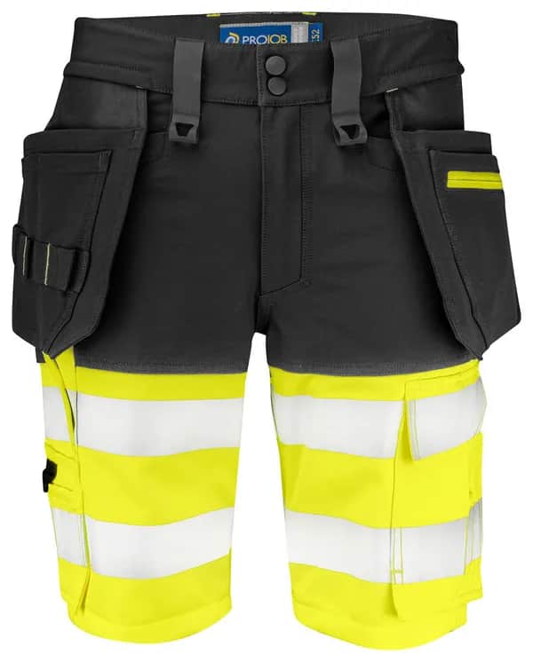 6580 SHORTS EN ISO 20471 KLASSE 1 - Gelb/Schwarz