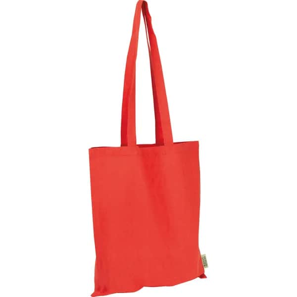 Einkaufstasche aus recycelter Baumwolle und RPET GLEN - rot