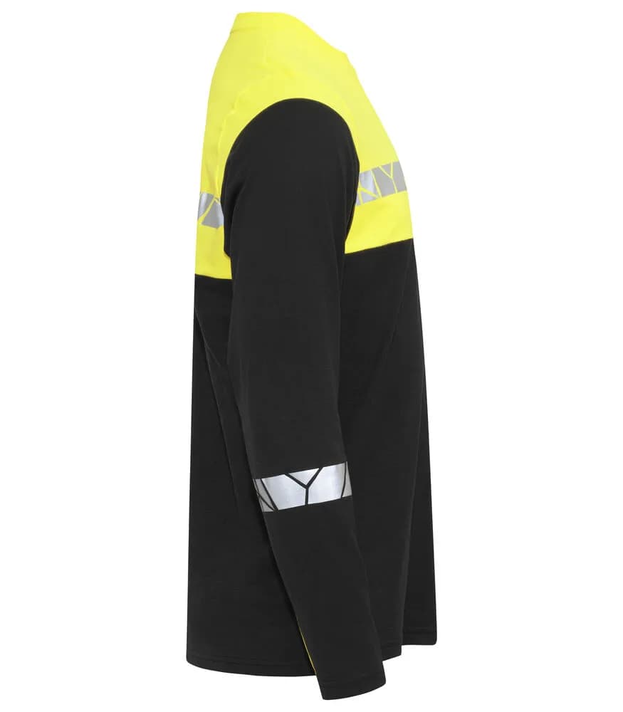 7002 T-SHIRT LANGARM - Schwarz/Gelb