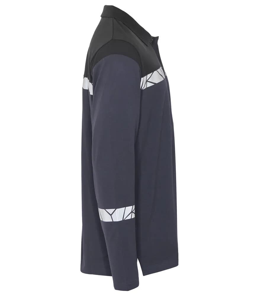 7004 PIQUE LANGARM - Marine/Schwarz