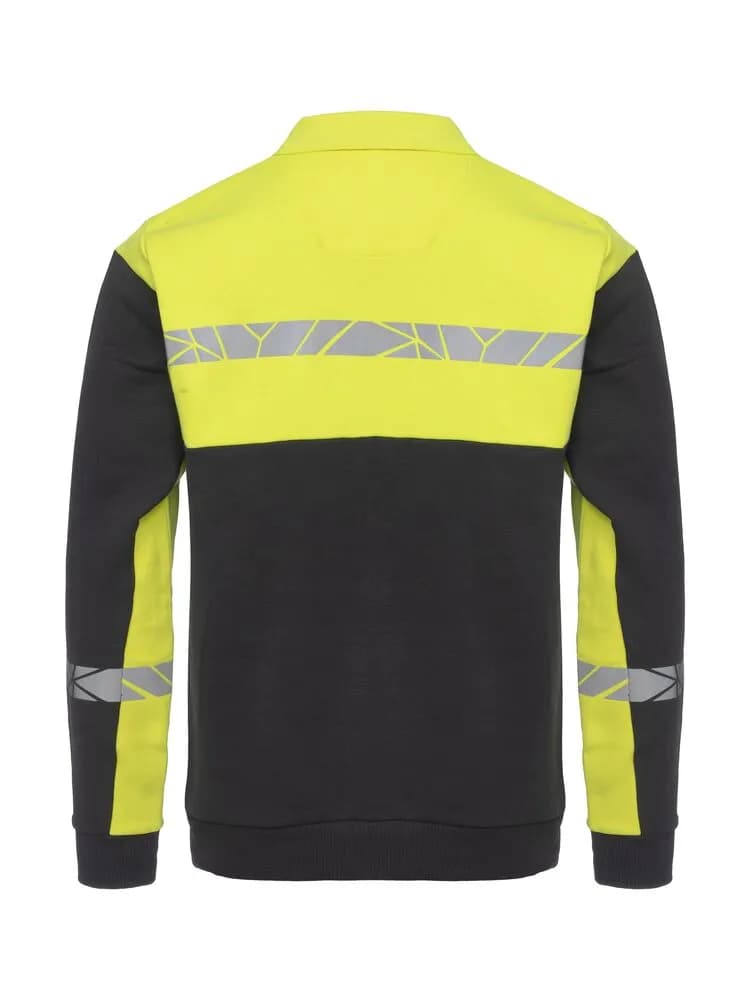 7100 POLO DA SWEATSHIRT - Schwarz/gelb