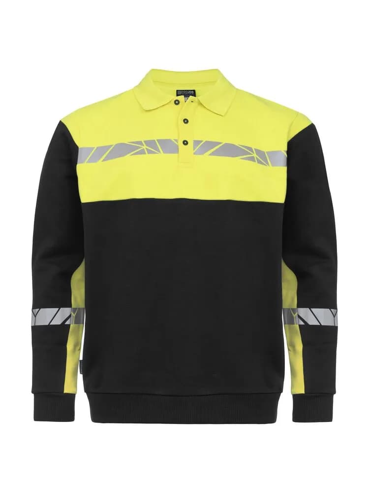 7100 POLO DA SWEATSHIRT - Schwarz/gelb