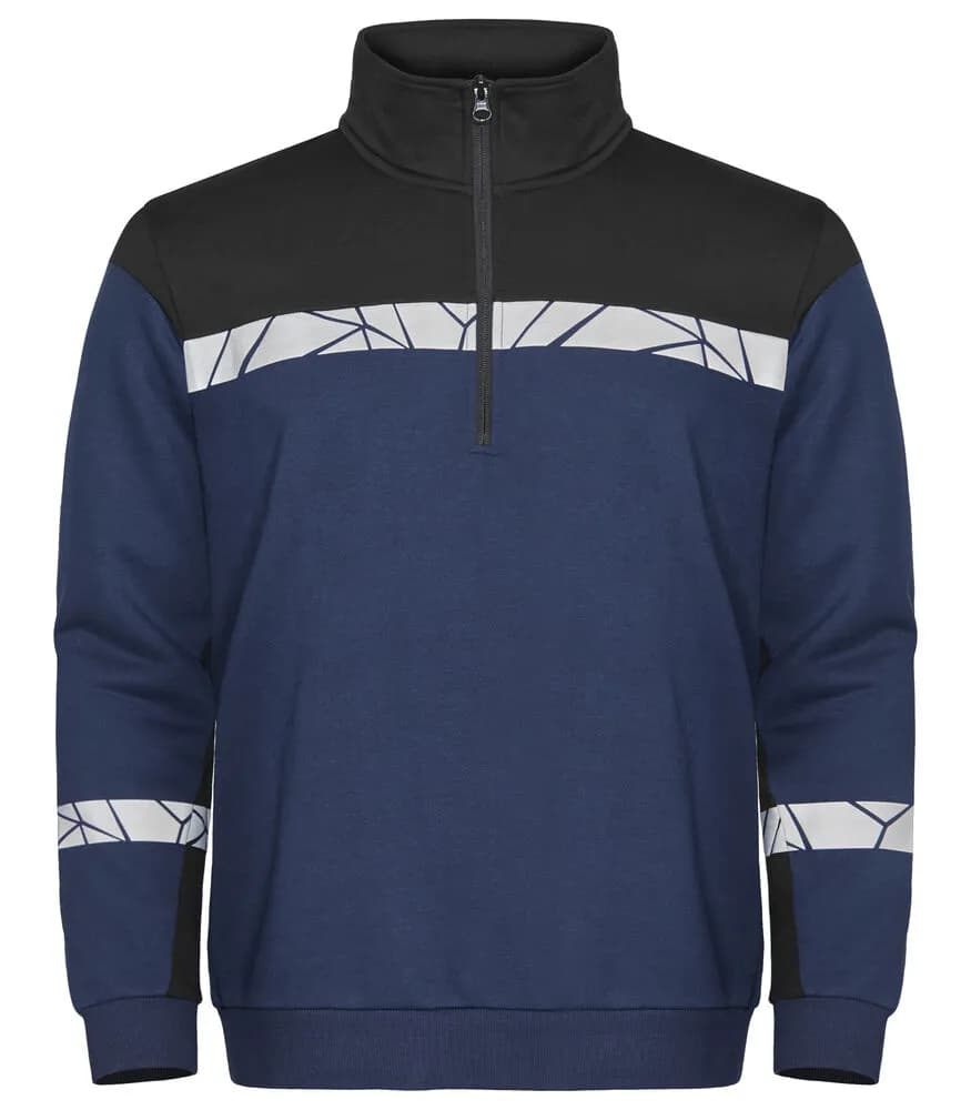 7102 SWEATSHIRT 1/2 ZIP - Marine/schwarz