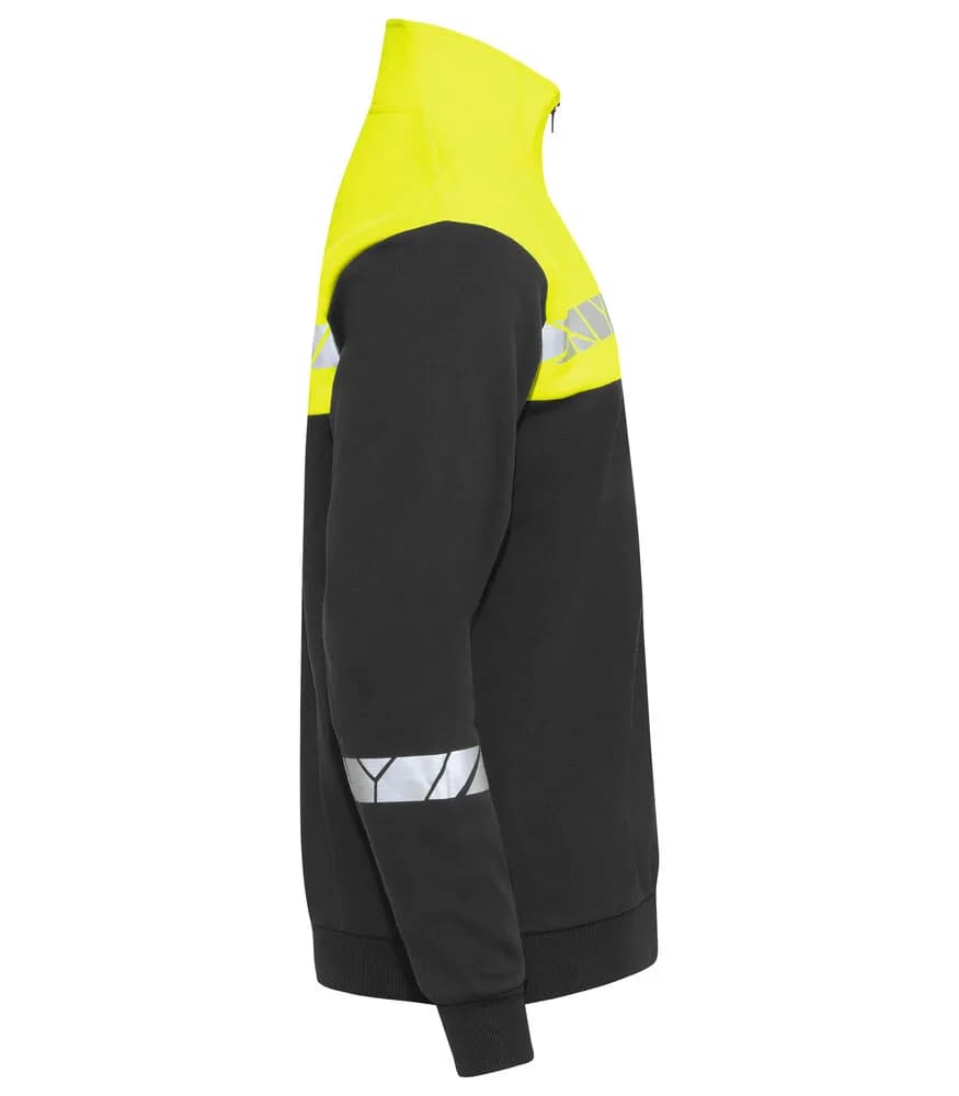 7102 SWEATSHIRT 1/2 ZIP - Schwarz/gelb