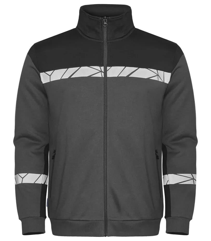 7103 REISVERSCHLUSS-PULLOVER - Grau/schwarz