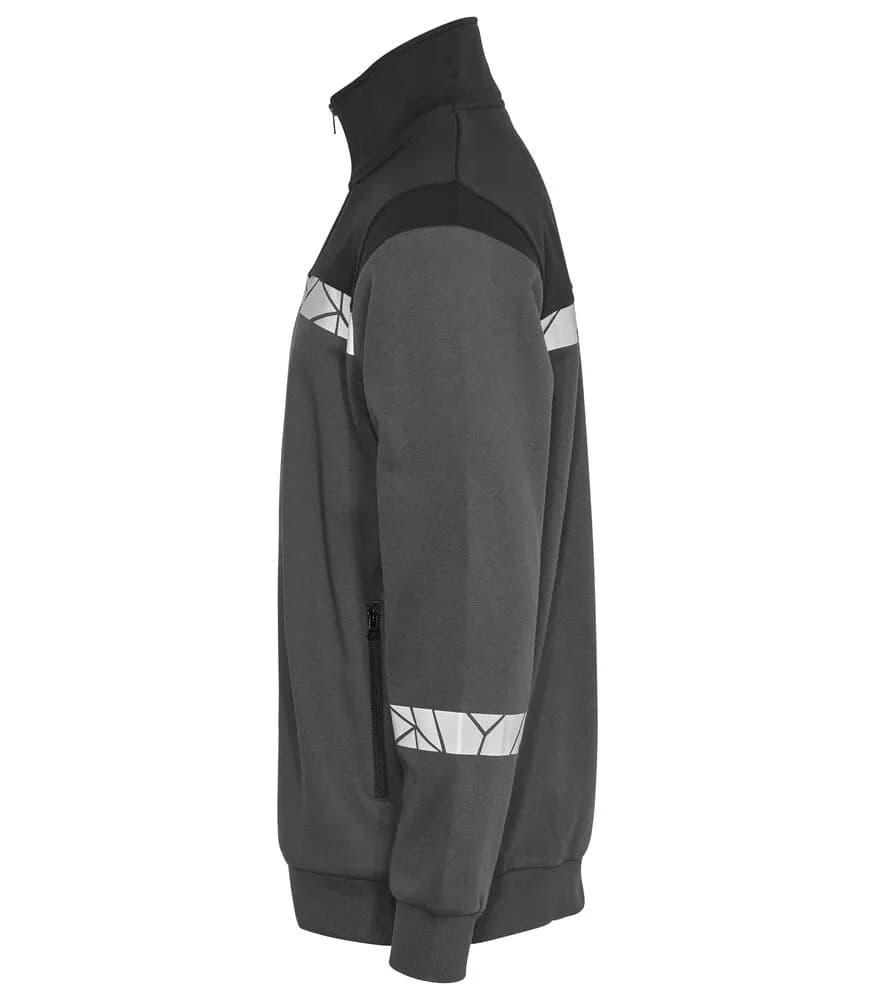 7103 REISVERSCHLUSS-PULLOVER - Grau/schwarz