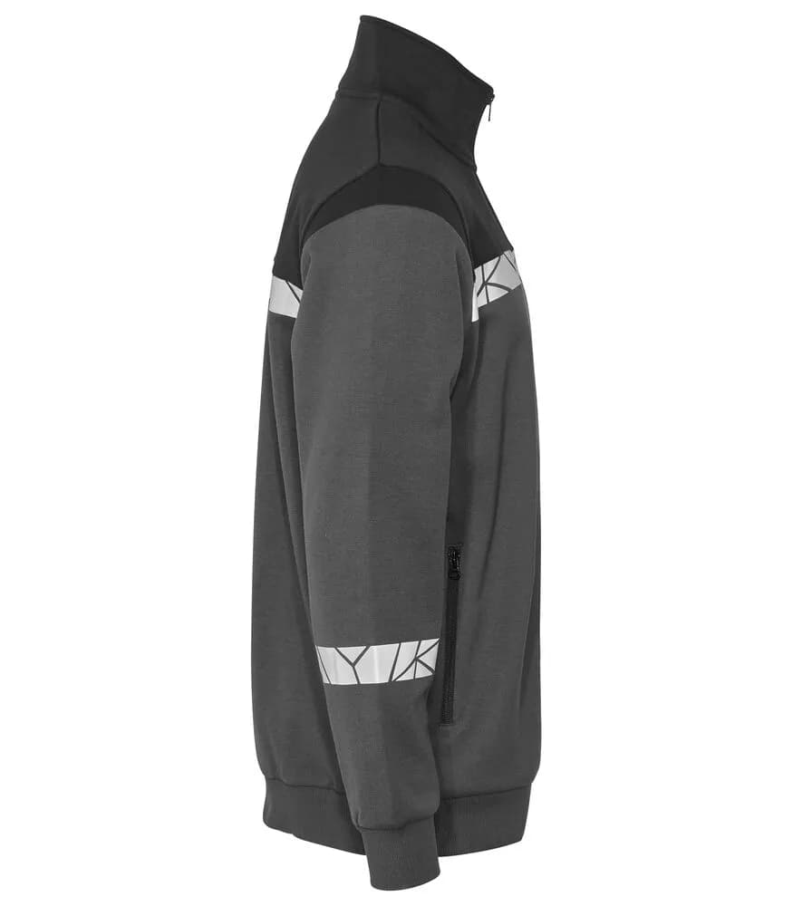 7103 REISVERSCHLUSS-PULLOVER - Grau/schwarz