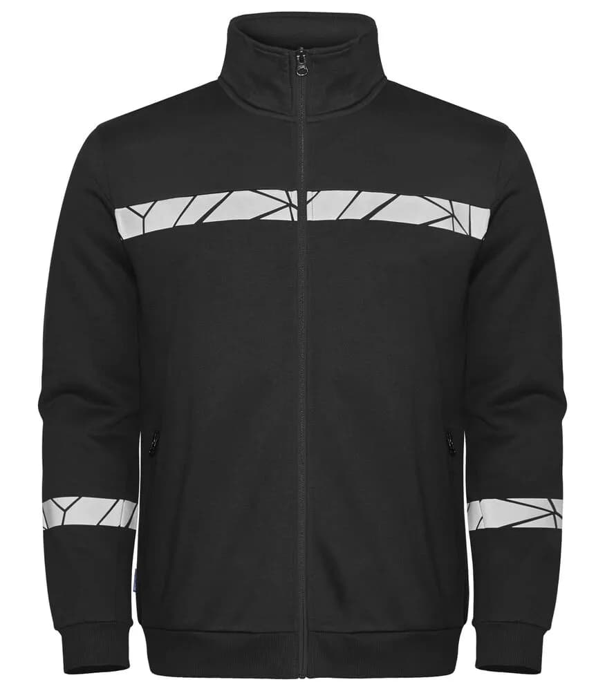 7103 REISVERSCHLUSS-PULLOVER - Schwarz/schwarz