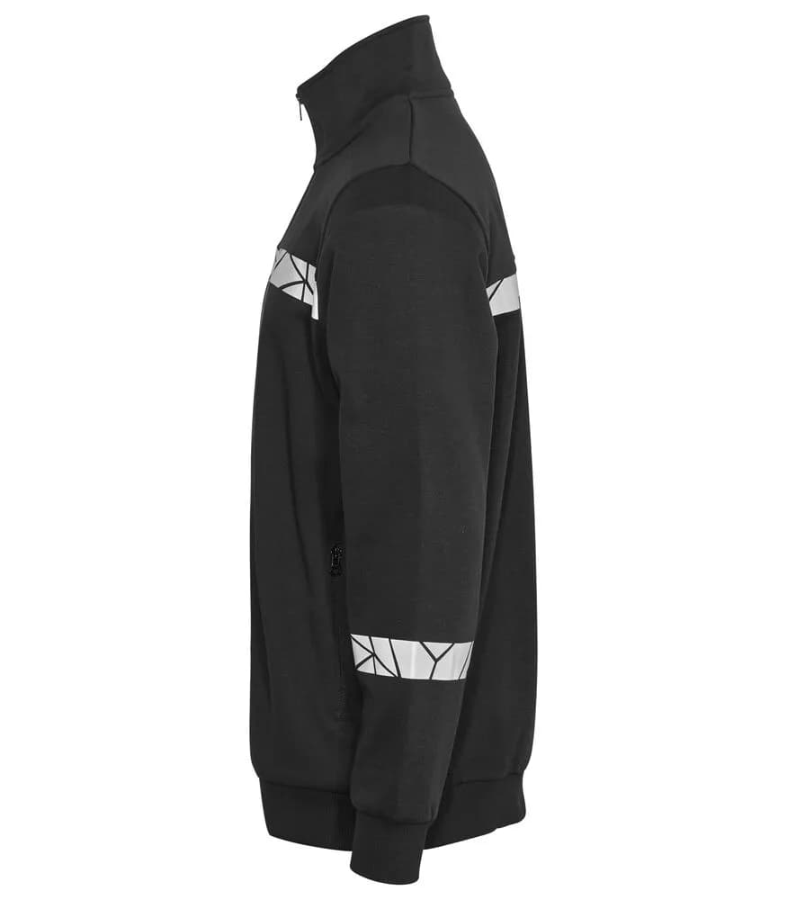 7103 REISVERSCHLUSS-PULLOVER - Schwarz/schwarz