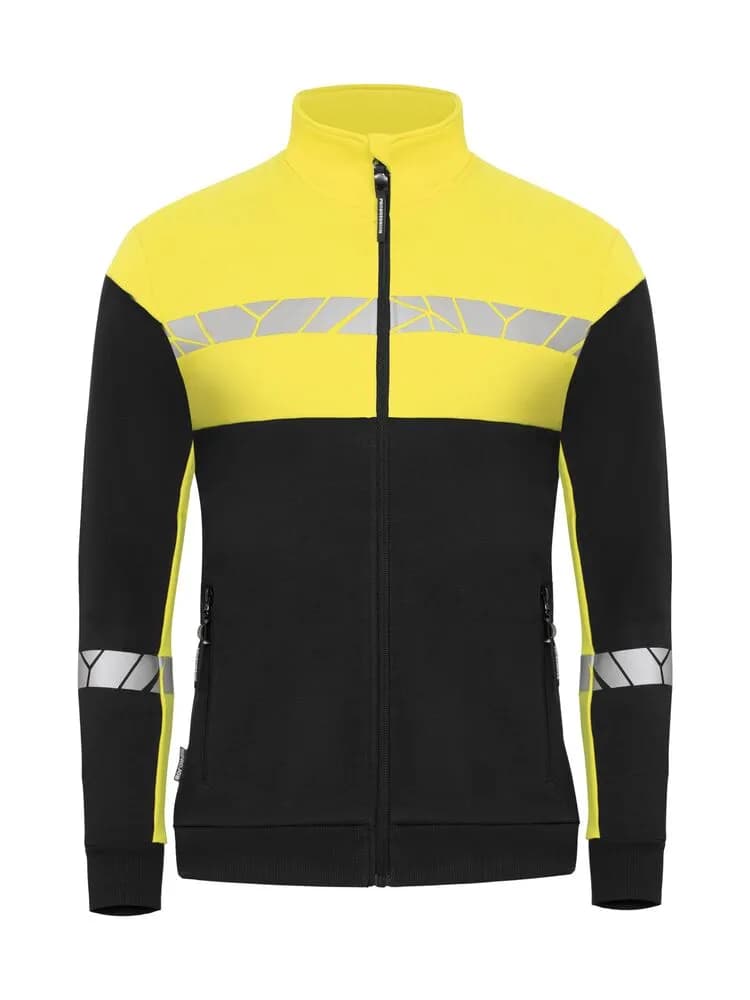 7105 DAMEN SWEATSHIRT - Schwarz/gelb