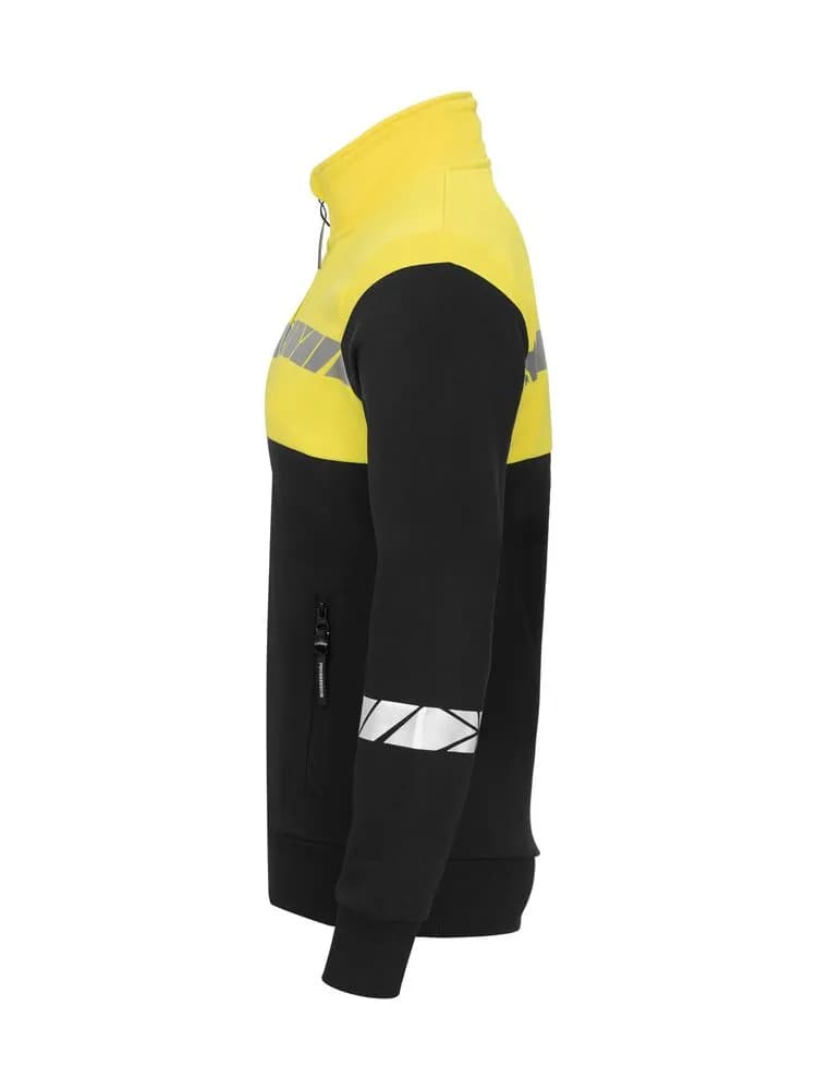 7105 DAMEN SWEATSHIRT - Schwarz/gelb