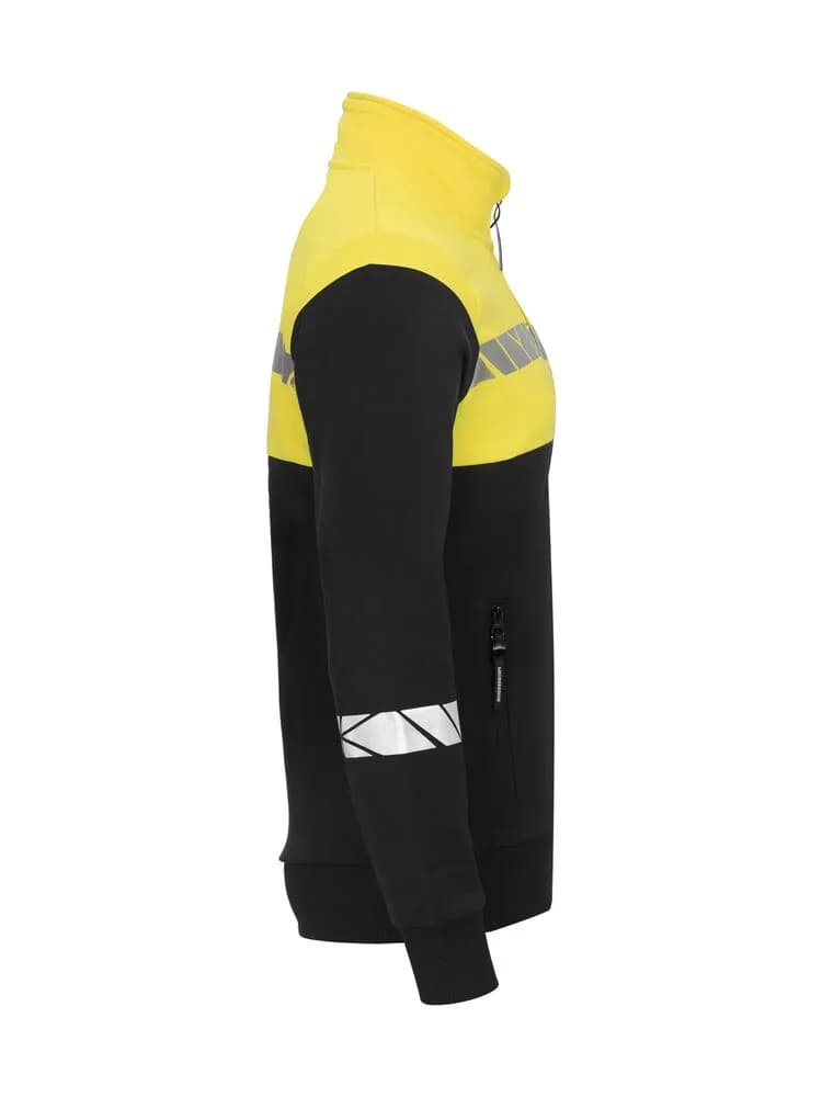 7105 DAMEN SWEATSHIRT - Schwarz/gelb