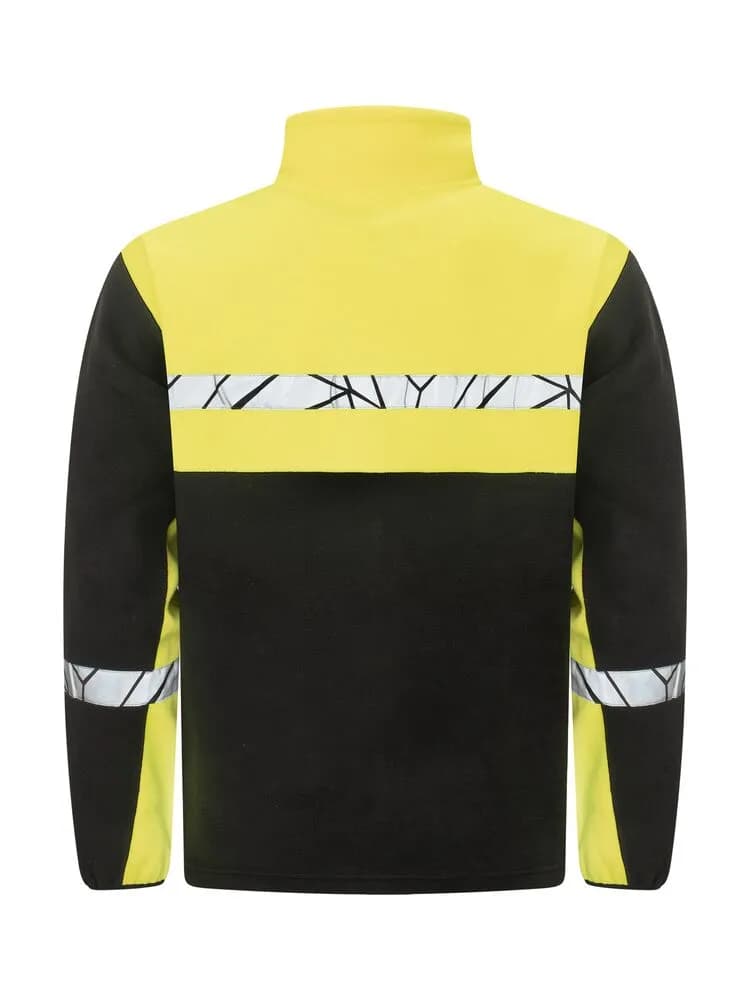 7300 FLEECE JACKE - Schwarz/gelb