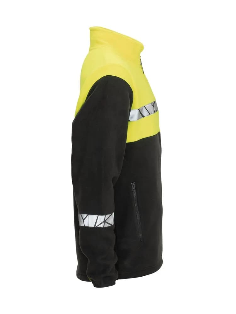 7300 FLEECE JACKE - Schwarz/gelb