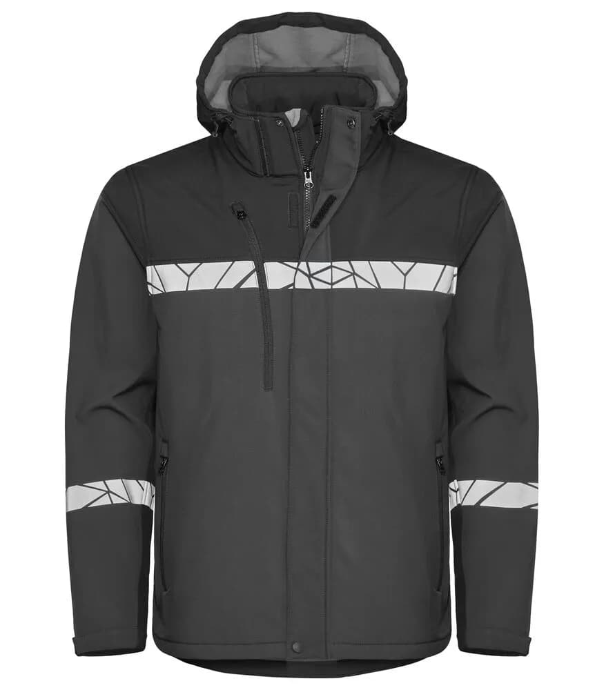 7400 SOFTSHELL JACKE - Grau/schwarz