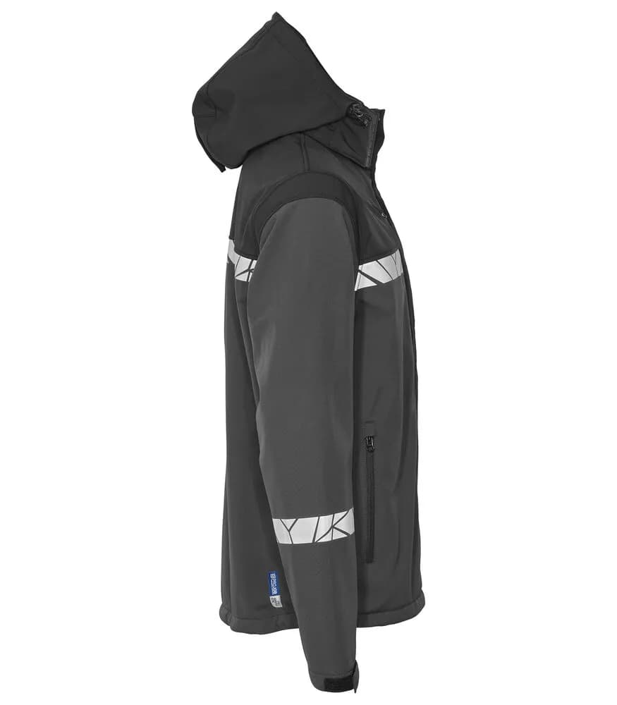 7400 SOFTSHELL JACKE - Grau/schwarz