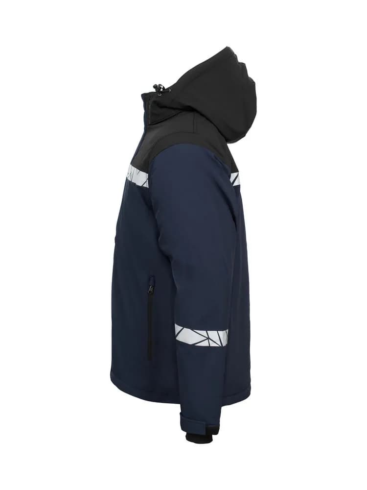 7413 WATTIERTE SOFTSHELL JACKE - Marine/schwarz