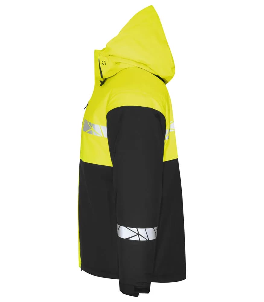 7413 WATTIERTE SOFTSHELL JACKE - Schwarz/gelb