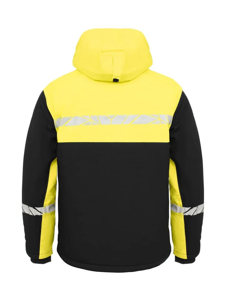 7413 WATTIERTE SOFTSHELL JACKE - Schwarz/gelb