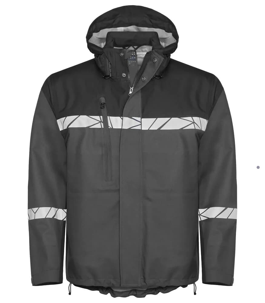7414 SHELLJACKE - Grau/schwarz