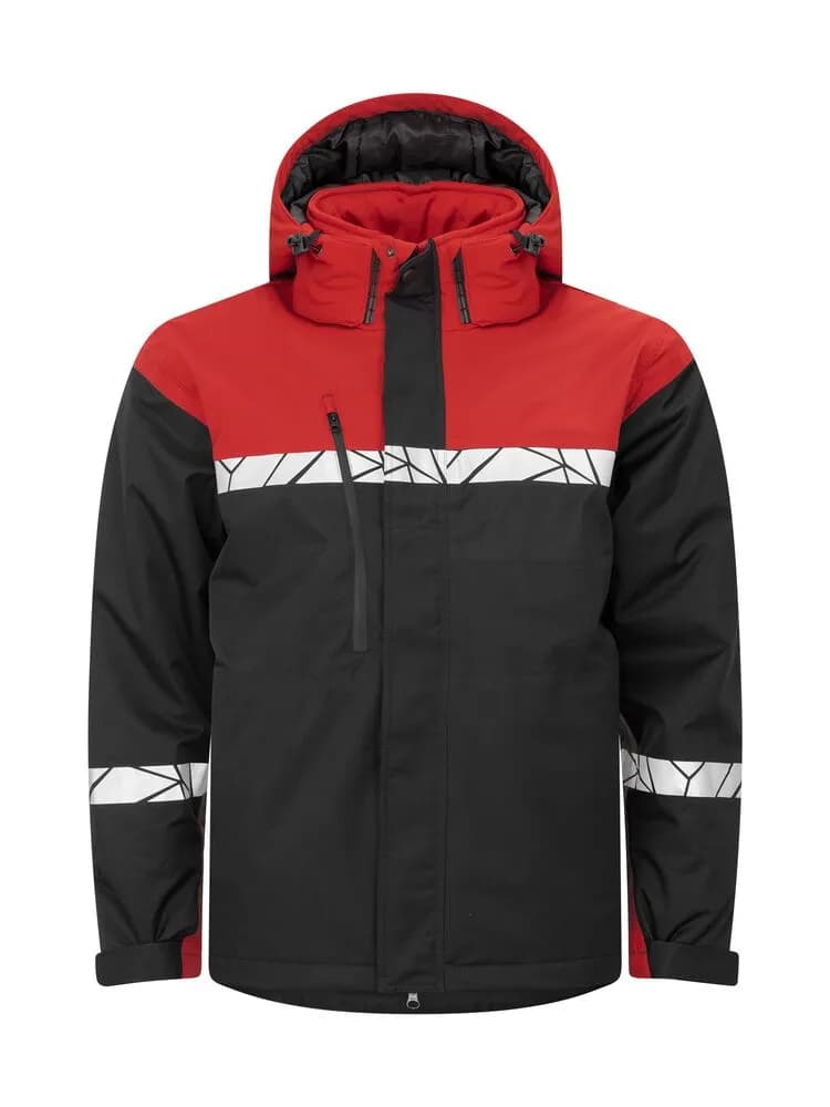 7415 WATTIERTE FUNKTIONSJACKE - Schwarz/rot